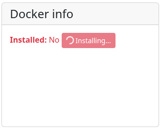 Docker install process