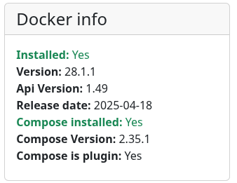 Docker successfully installed
