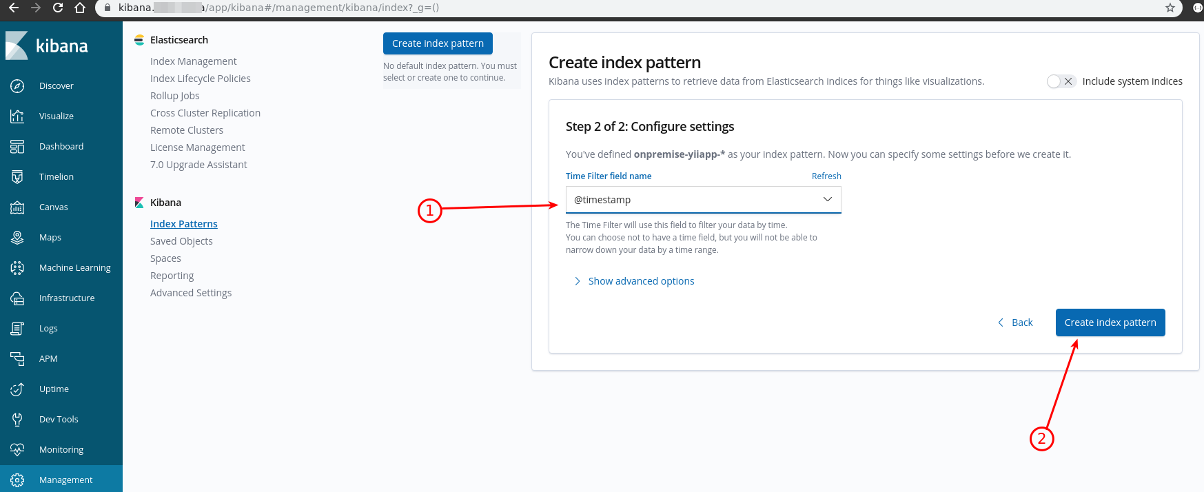 Kibana setup index pattern 2