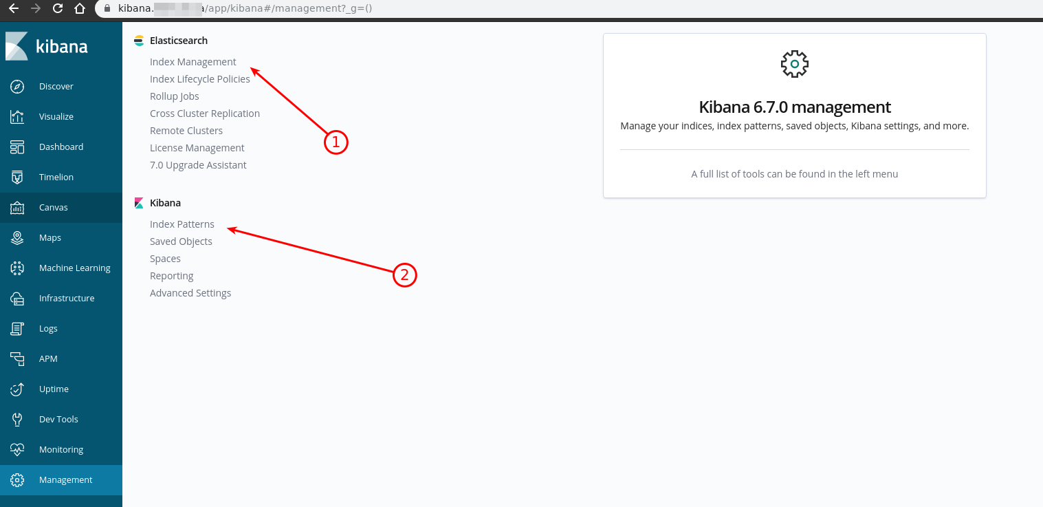 Kibana management