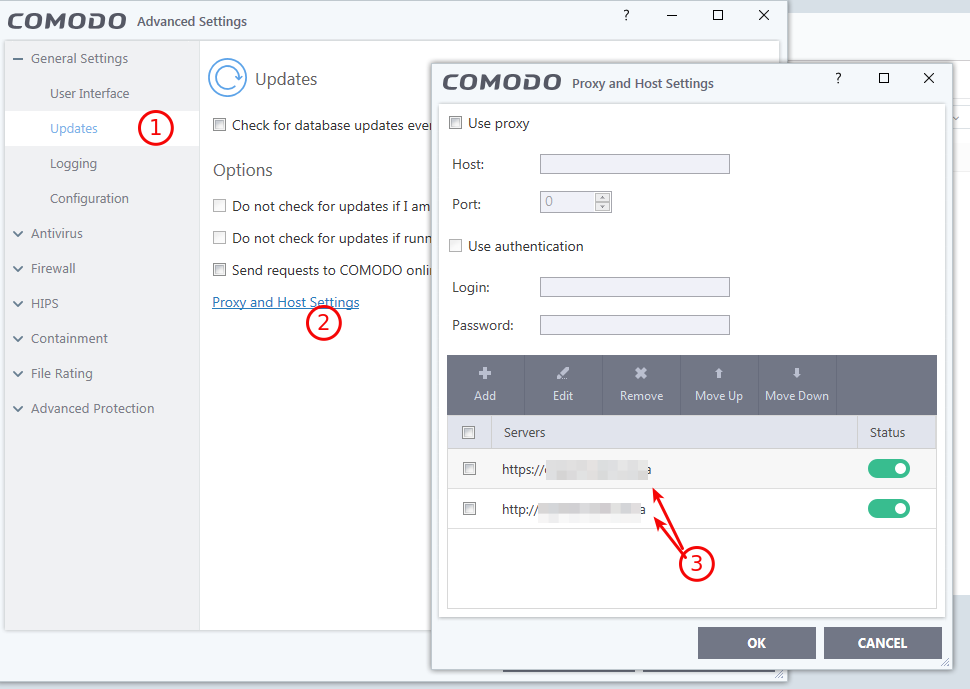 Setup AV DB endpoint: Verify AV DB server applied